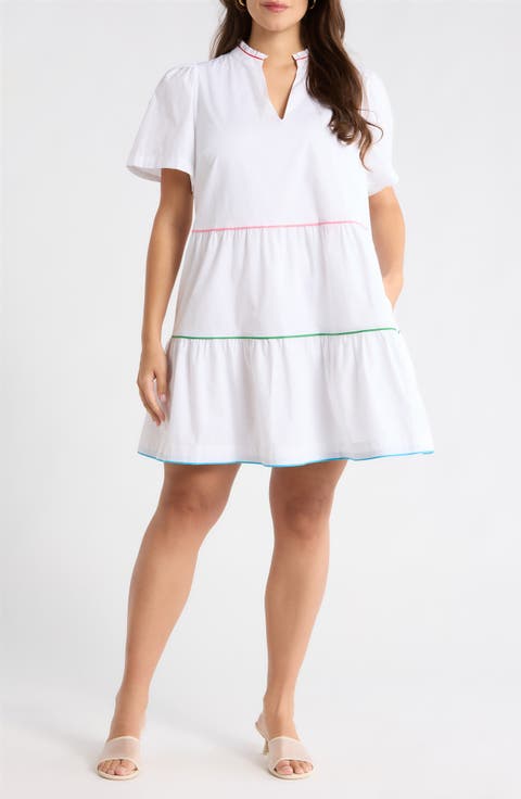 Candace Tiered Mini Dress (Plus Size)
