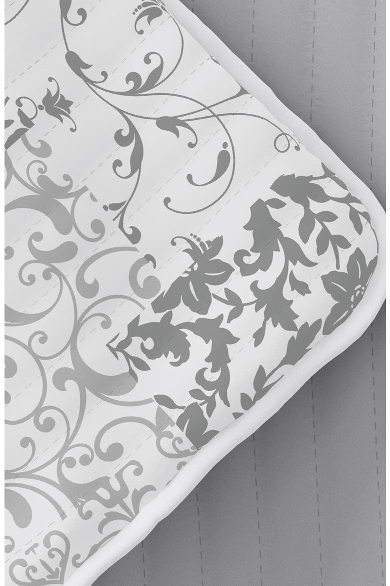All Season Patchwork 3-Piece Down Alternative Reversible Quilt Set, Alternate, color, LIGHT GRAY