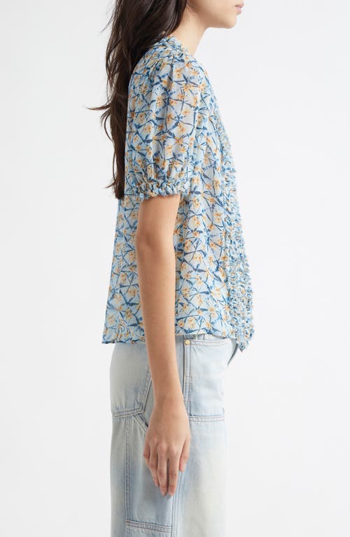 ULLA JOHNSON ULLA JOHNSON ADIRA SILK PUFF SLEEVE TOP