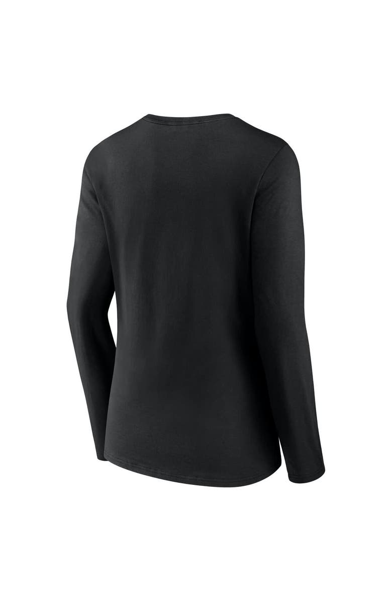 FANATICS Women's Fanatics Black Baltimore Ravens 2024 AFC North Division Champions Conquer Long Sleeve V-Neck T-Shirt, Alternate, color, 