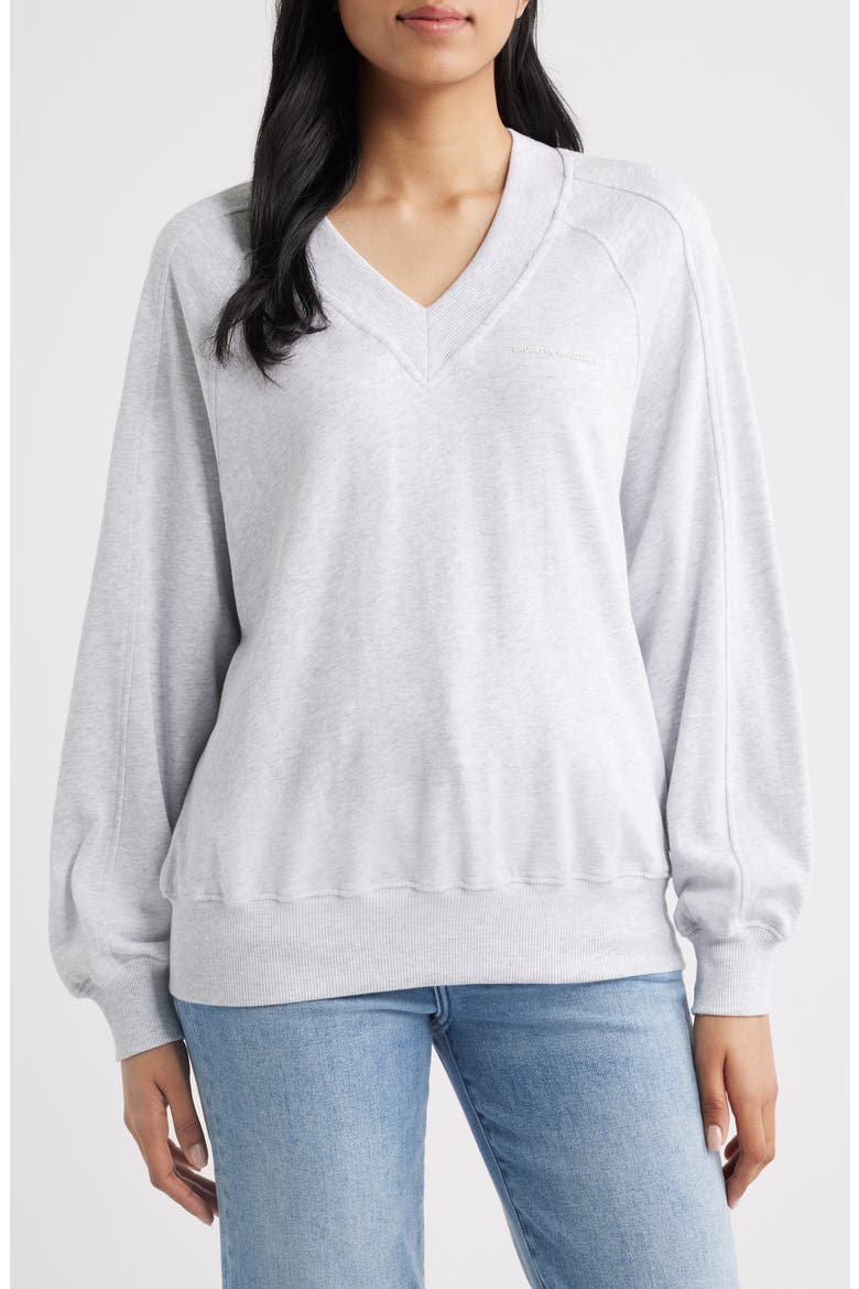 V-Neck Sweatshirt, Main, color, GREY MELANGE