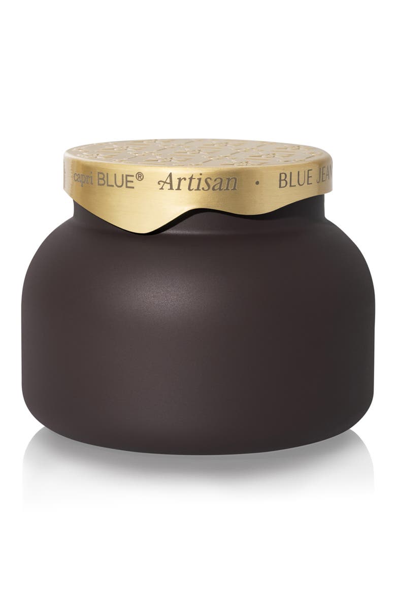 Blue Jean Terrazza Velluto Signature Jar Candle, Main, color, MOCHA