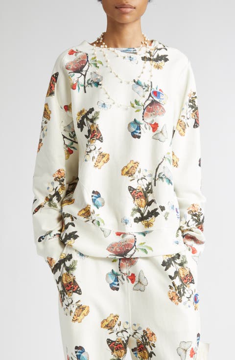 x Champion Floral & Butterfly Print Sweatshirt