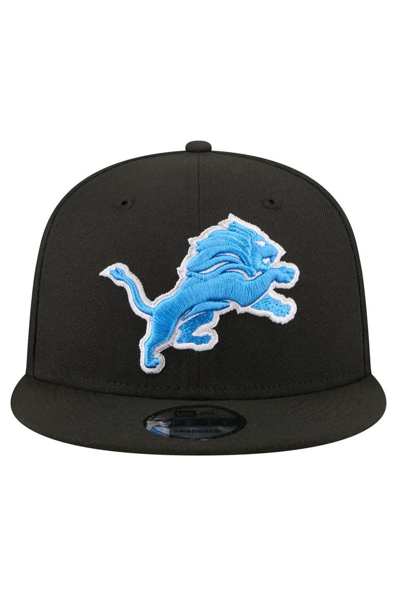 Men's New Era  Black Detroit Lions 9FIFTY Snapback Hat, Alternate, color, Black