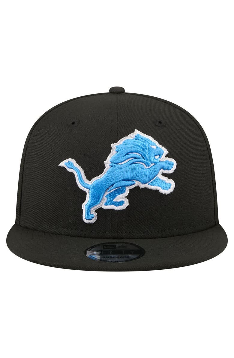 New Era Men's New Era Black Detroit Lions 9FIFTY Snapback Hat, Alternate, color, Black