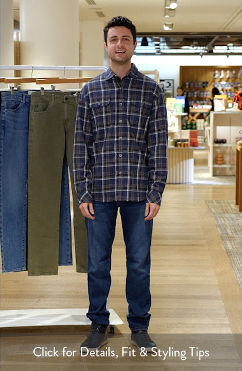 Creston Trim Fit Plaid Cotton Button-Up Shirt, sales video thumbnail