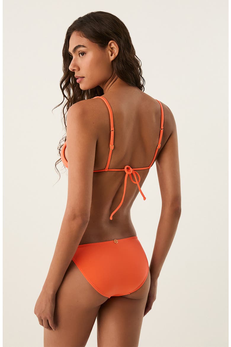 Beads Triangle Bikini Top, Alternate, color, ORANGE