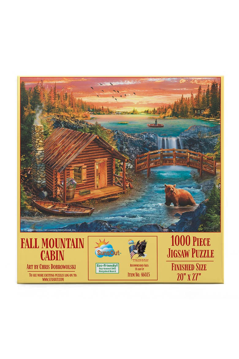 Fall Mountain Cabin 1000 piece Jigsaw Puzzle for Adults, Alternate, color, Multicolor