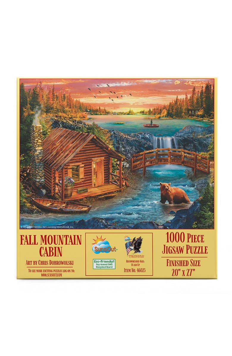 Sunsout Fall Mountain Cabin 1000 piece Jigsaw Puzzle for Adults, Alternate, color, Multicolor