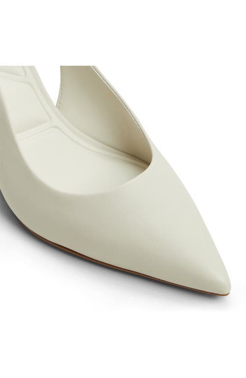 Shop Aldo Uliana Pointed Toe Slingback Pump In White/bone