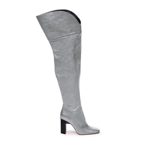 Tiannia Barnes Cullinan Over-the-knee Boot In Silver