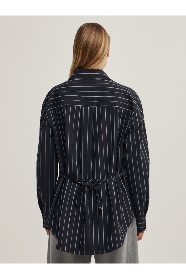 Tie Back Shirt, Alternate, color, Navy Stripe