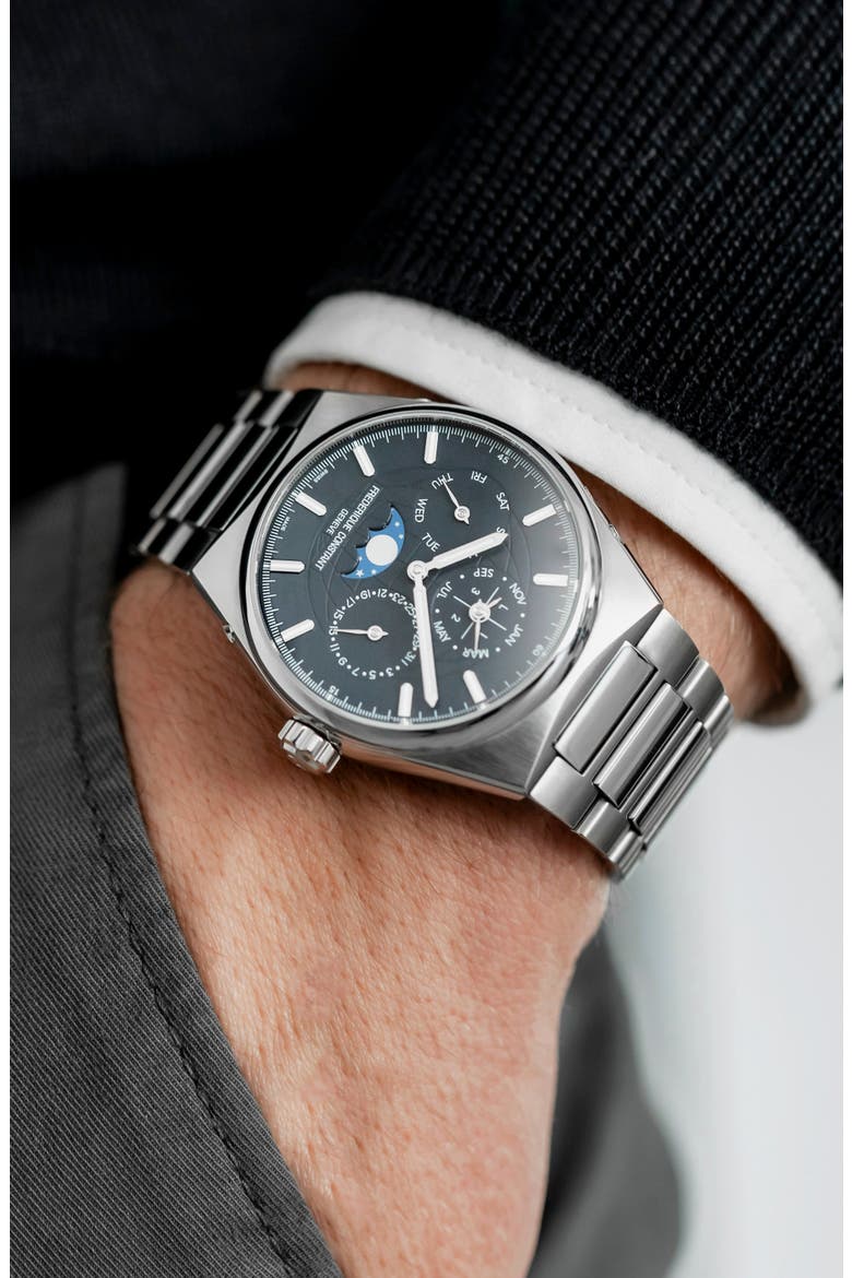 Highlife Perpetual Calendar Manufacture Automatic Bracelet Watch, 41mm, Alternate, color, SILVER-TONE