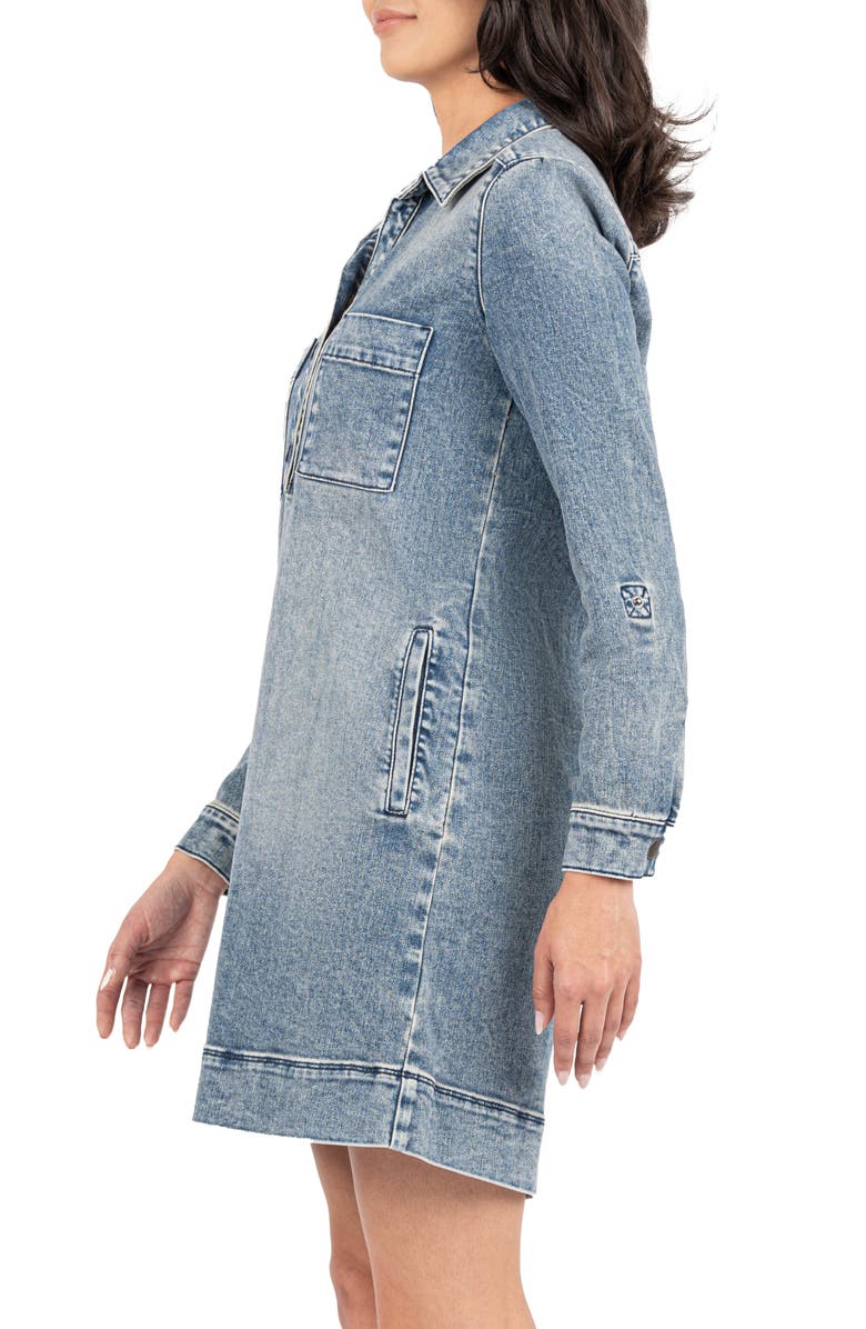 KUT from the Kloth Anika Long Sleeve Denim Dress, Alternate, color, 