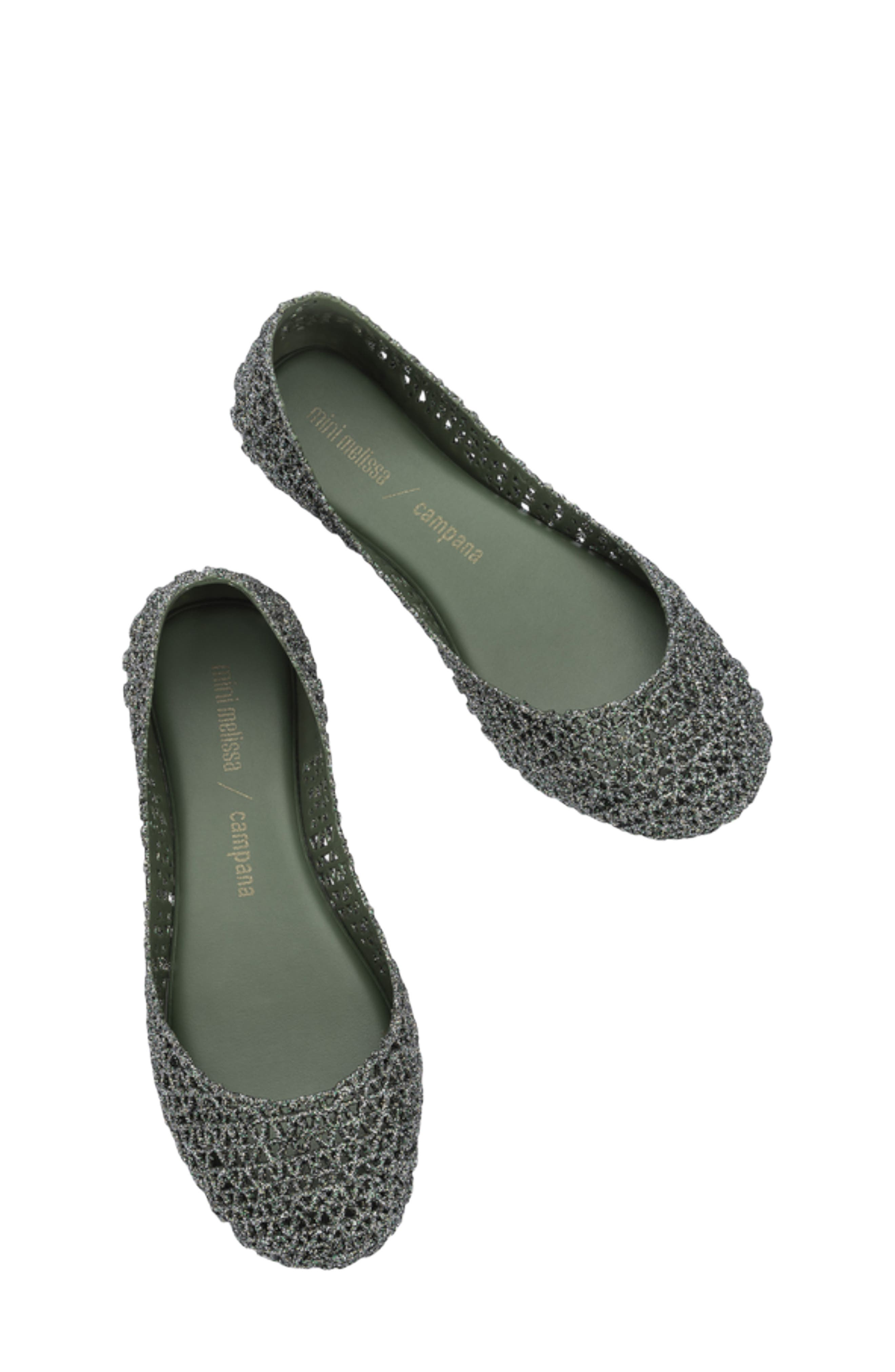 Campana Zigzag Flat, Alternate, color, GLITTER GREEN