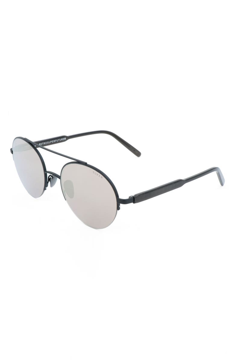 SUPER by RETROSUPERFUTURE<sup>®</sup> 52mm Round Sunglasses, Alternate, color, Black