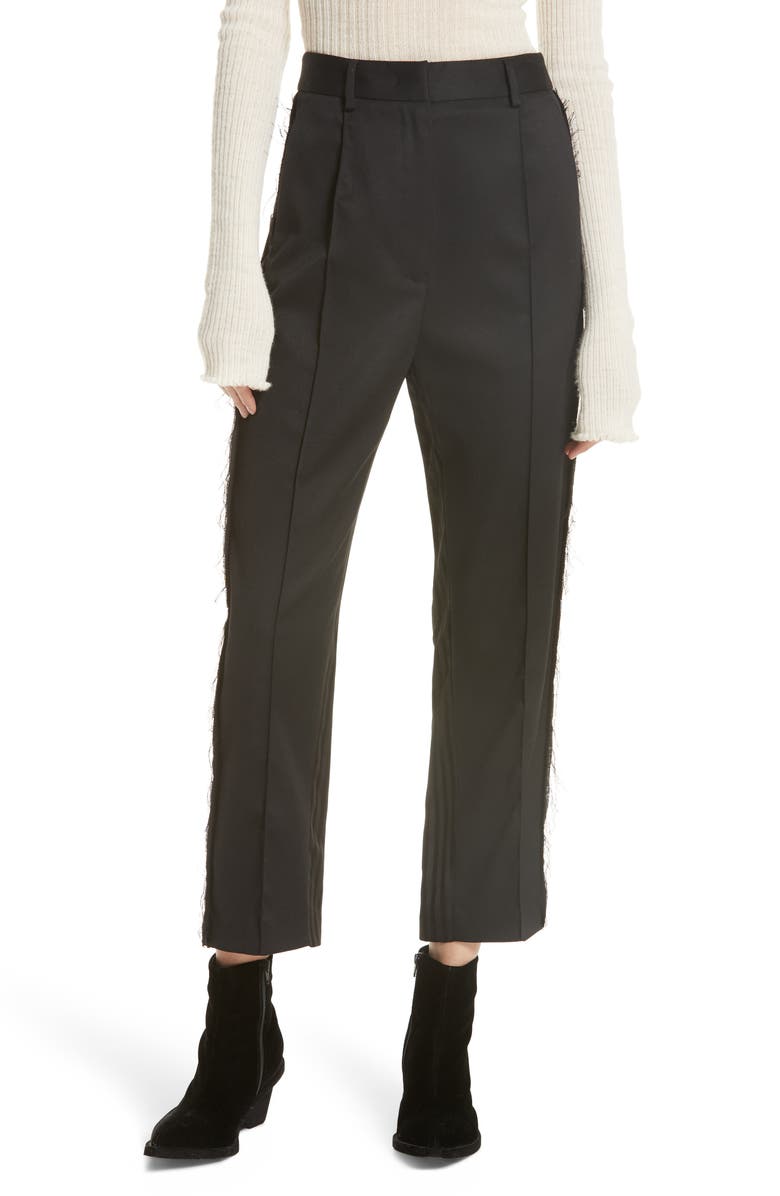 MM6 Maison Margiela Fray Edge Pieced Pants, Main, color, 