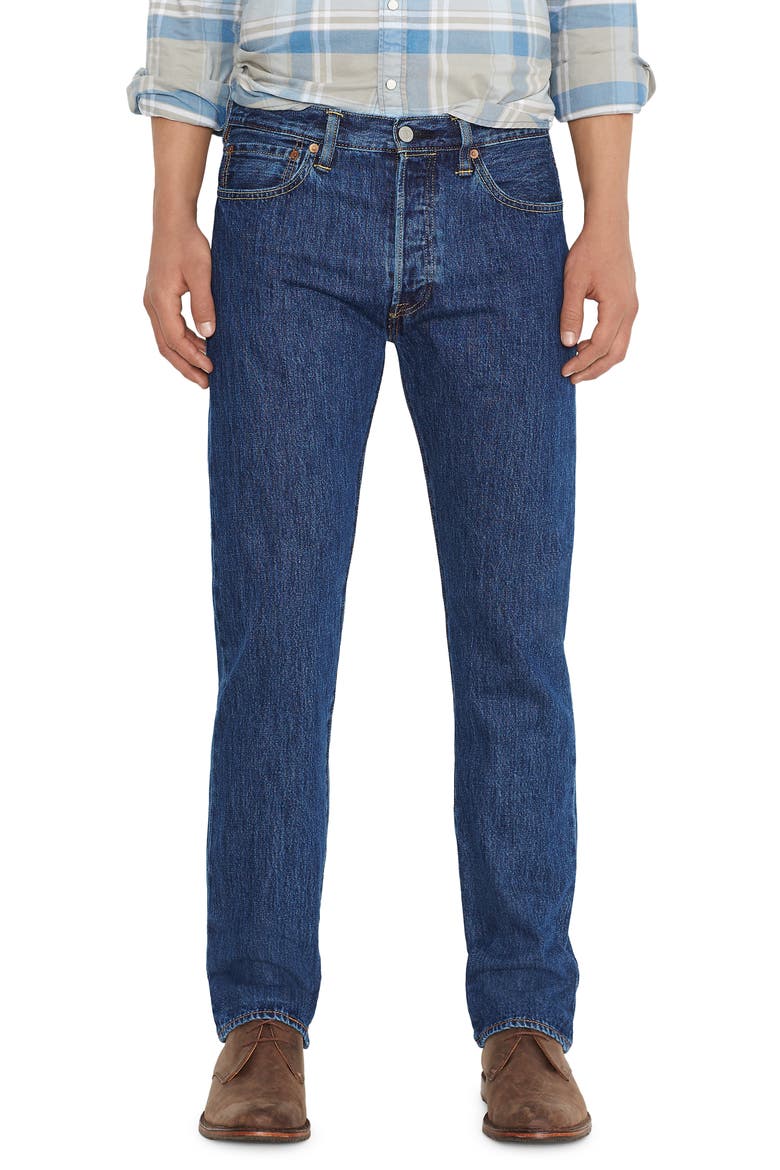 Levi's® Premium 501® Original Straight Leg Jeans, Main, color, STONEWASH 80684