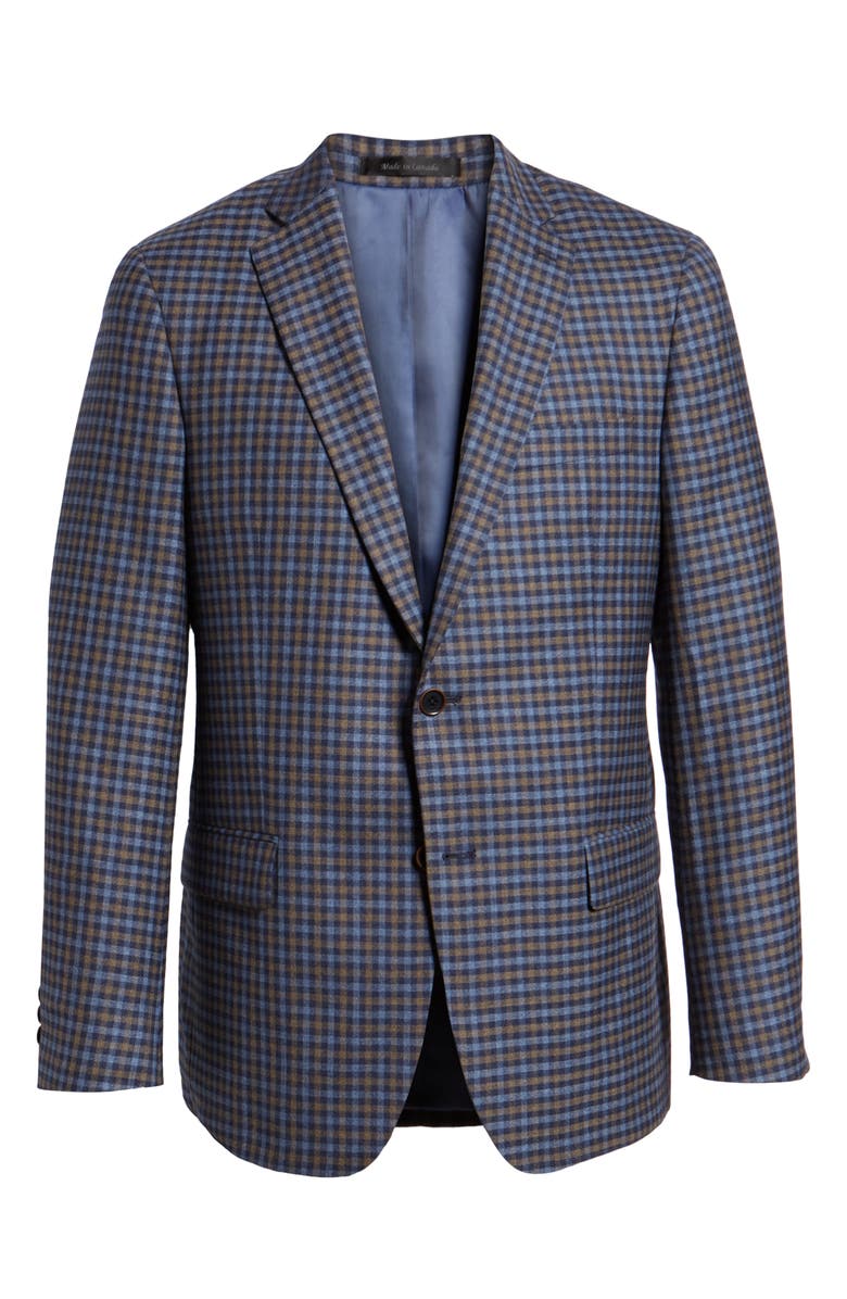 Hart Schaffner Marx Classic Fit Check Wool Sport Coat, Alternate, color, 