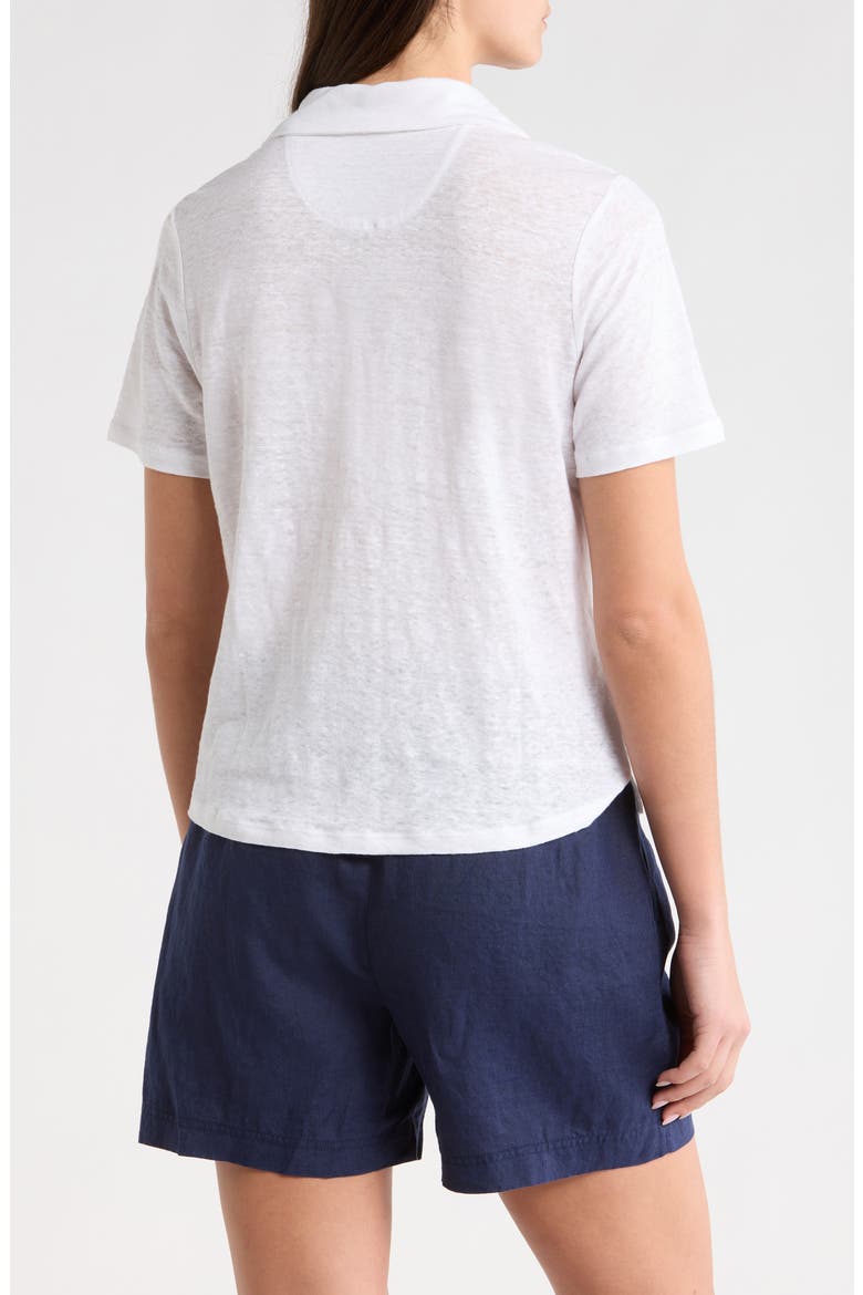 Linnea Linen Camp Shirt, Alternate, color, WHITE