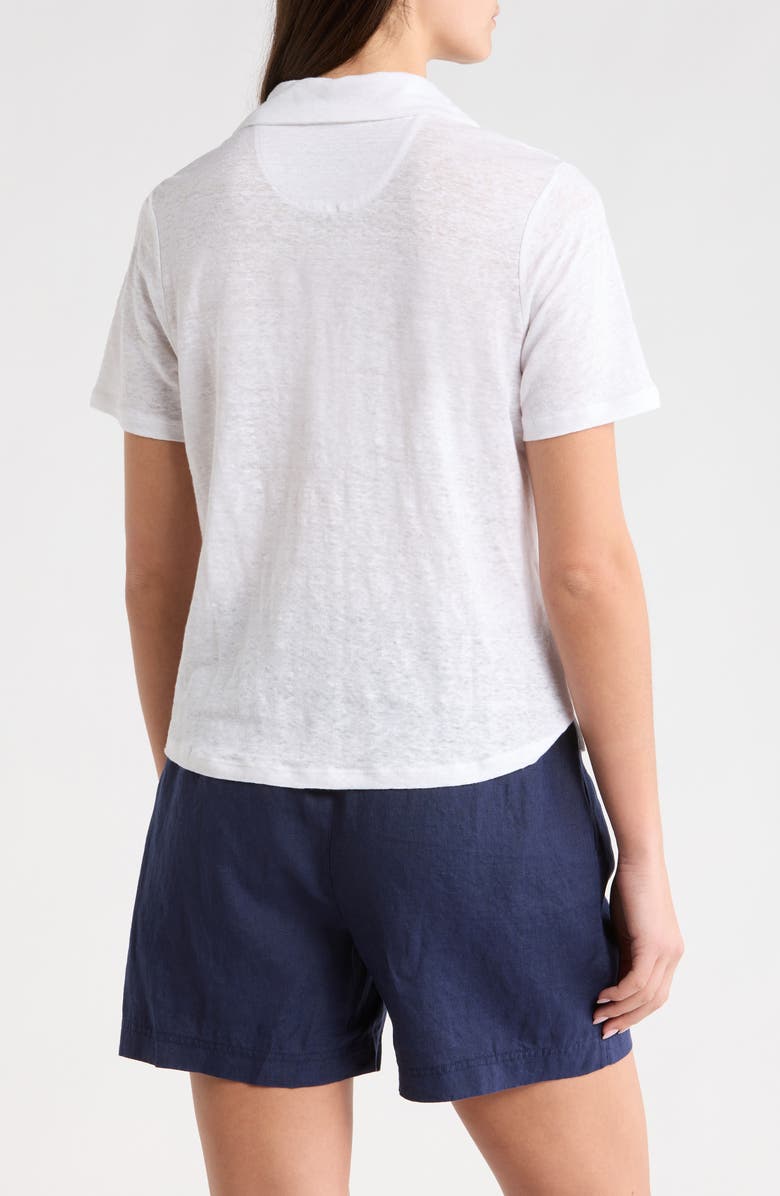 Tommy Bahama Linnea Linen Camp Shirt, Alternate, color, White