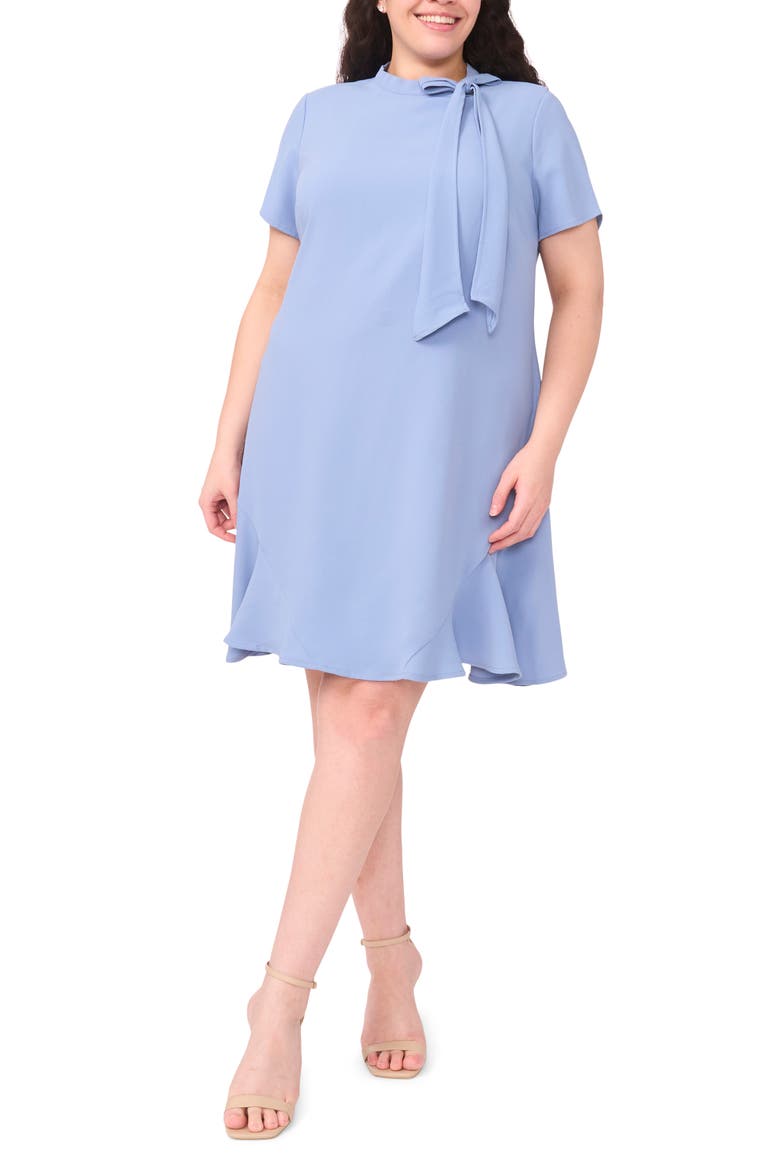 Bow A-Line Dress, Main, color, MOONLIT