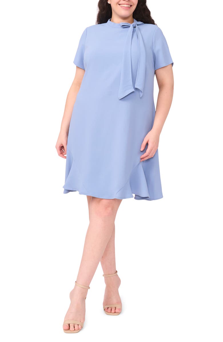CeCe Bow A-Line Dress, Main, color, Moonlit