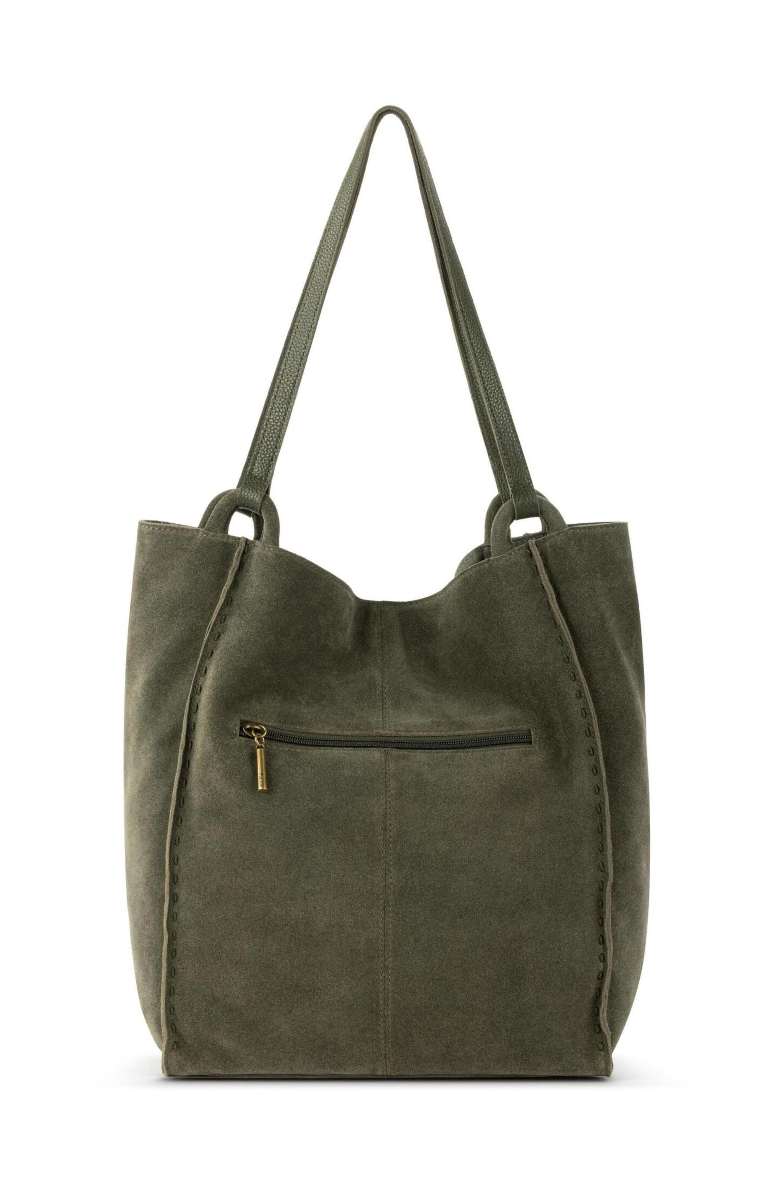 Los Feliz Tall Tote Bag, Alternate, color, Moss Suede