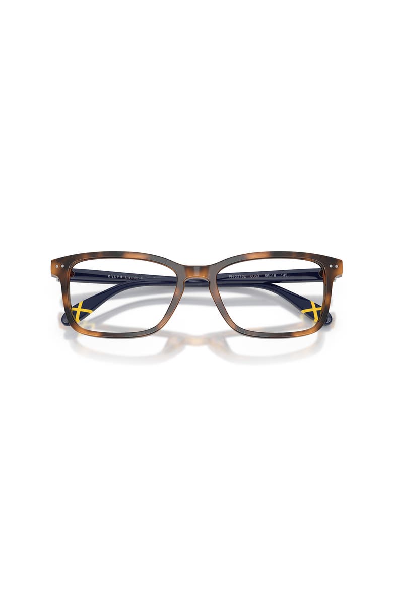 56mm Rectangle optical glasses, Alternate, color, Tortoise