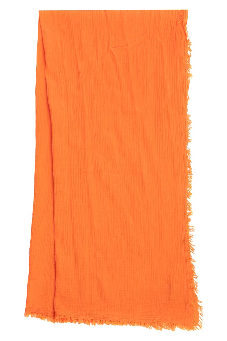Gauze Cotton Scarf, Alternate, color, ORANGE