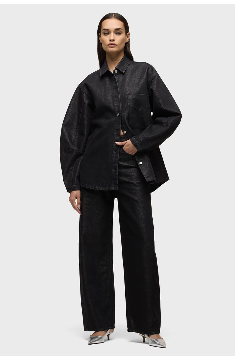 Hudson Jeans Barrel Sleeve Shacket, Alternate, color, Metallic Rinse