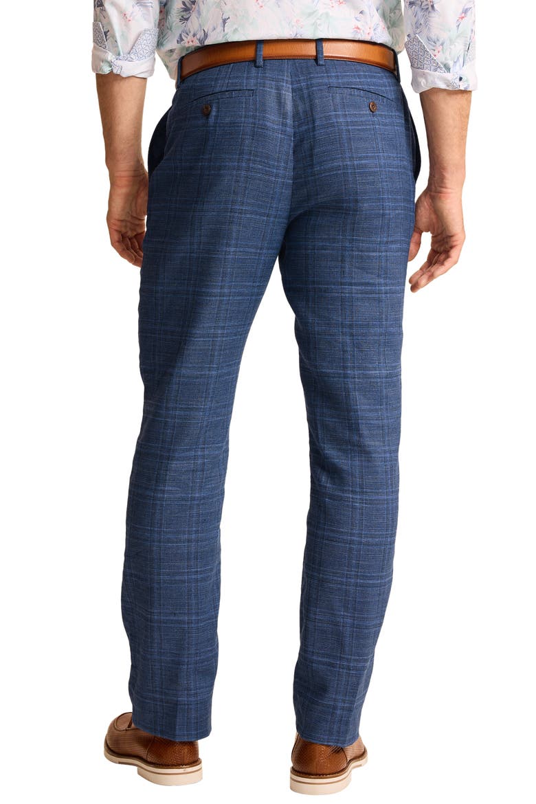 Latigo Beach Glenn Plaid Linen Blend Pants, Alternate, color, MARITIME