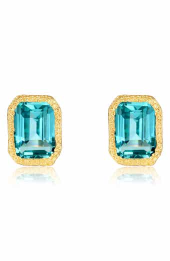 Lafonn Created Sapphire Cushion Stud Earrings Nordstrom