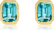 Lafonn Fancy Lab Created Sapphire Stud Earrings