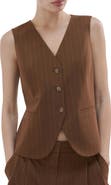 MANGO Pinstripe Vest