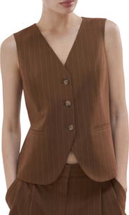 MANGO Pinstripe Vest