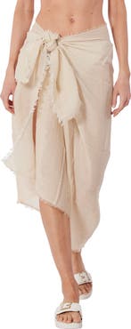 Vince Stripe Cotton Gauze Scarf