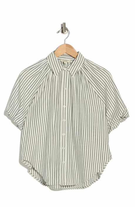 MAX STUDIO Bubble Sleeve Boyfriend Shirt