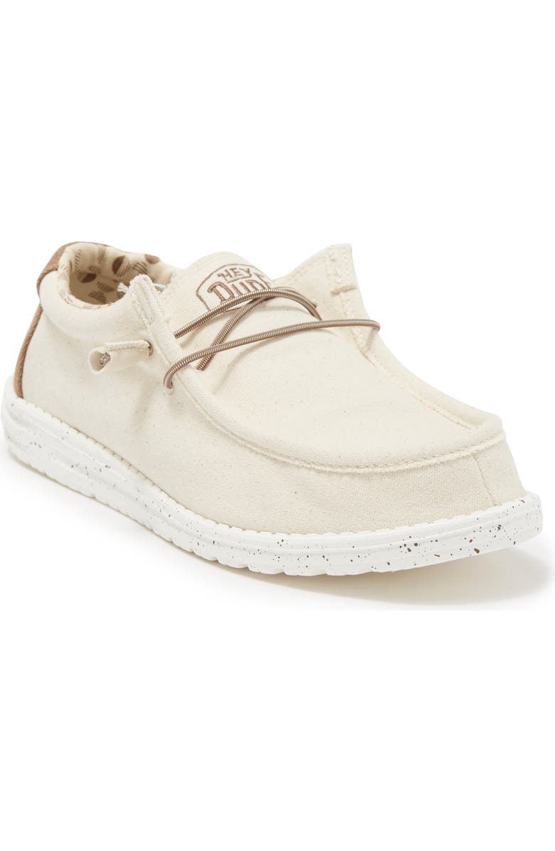 Hey Dude Wally Stretch Boat Shoe, Main, color, Ivory