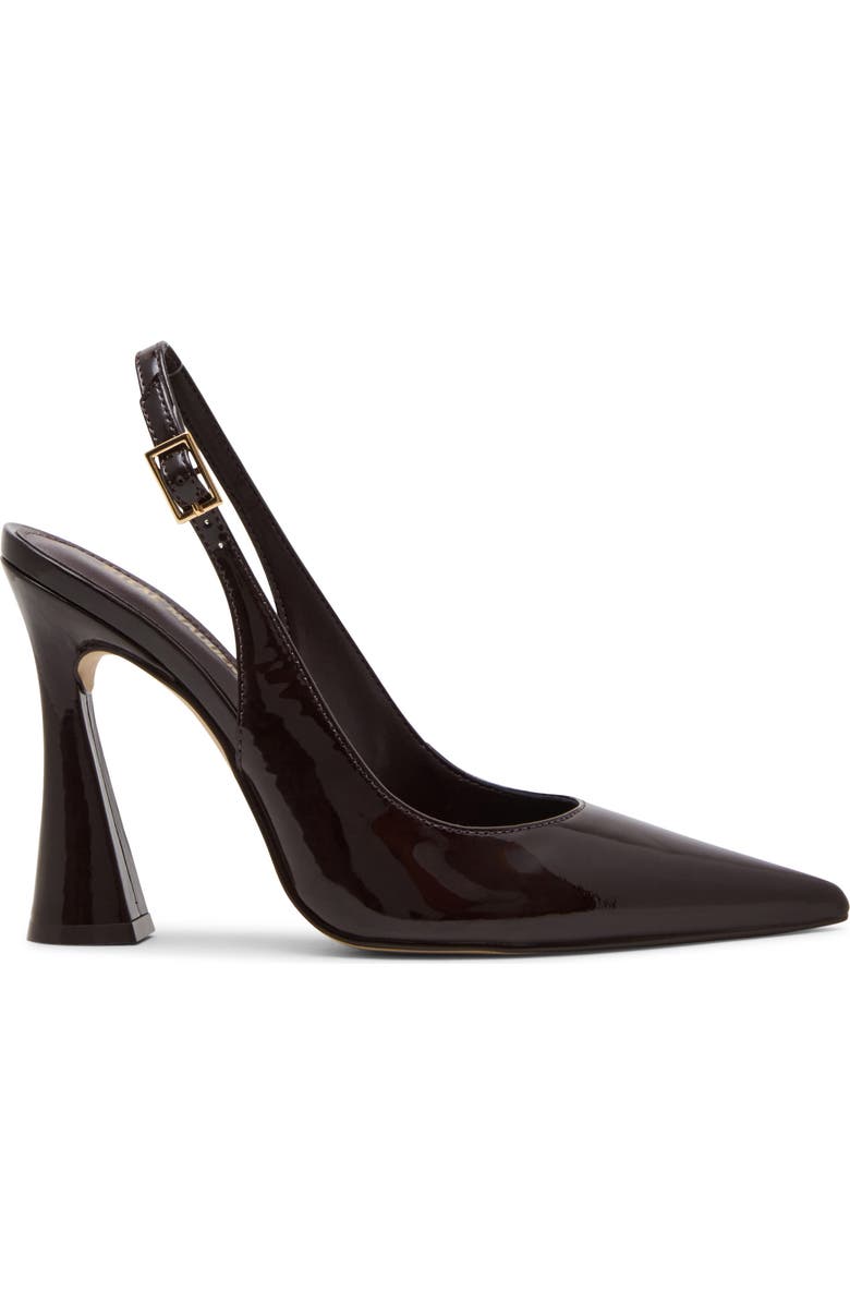 Steve Madden Blare Slingback Pointed Toe Pump, Alternate, color, Brown Leather