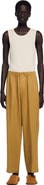 SANDRO Wide-leg elasticated linen trousers