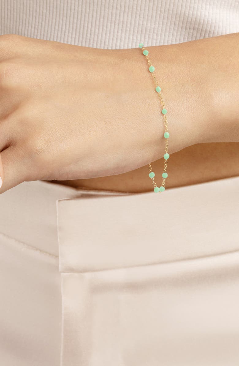 ES JEWELRY Enamel Chain Bracelet, Alternate, color, Light Green