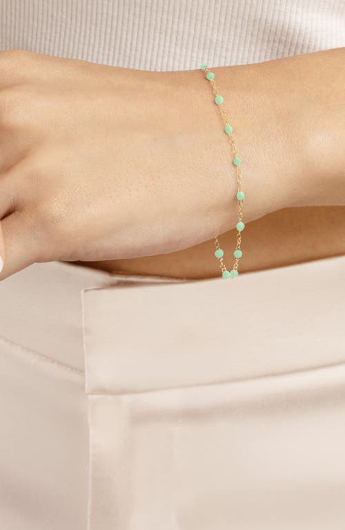 Es Jewelry Enamel Chain Bracelet In Light Green