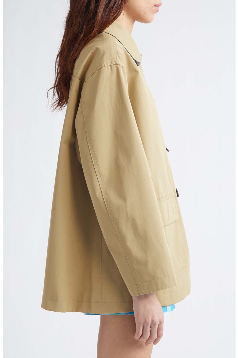 Romaine Cotton Gabardine Barn Jacket, Alternate, color, SAND