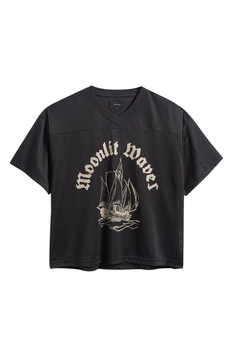 PacSun Moonlit Mesh Jersey Graphic Top, Alternate, color, Black