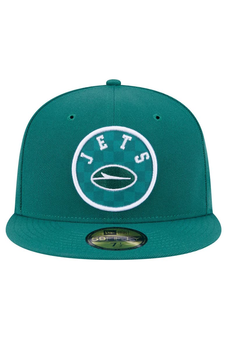 Men's New Era Green New York Jets Checkered 59FIFTY Fitted Hat, Alternate, color, Green