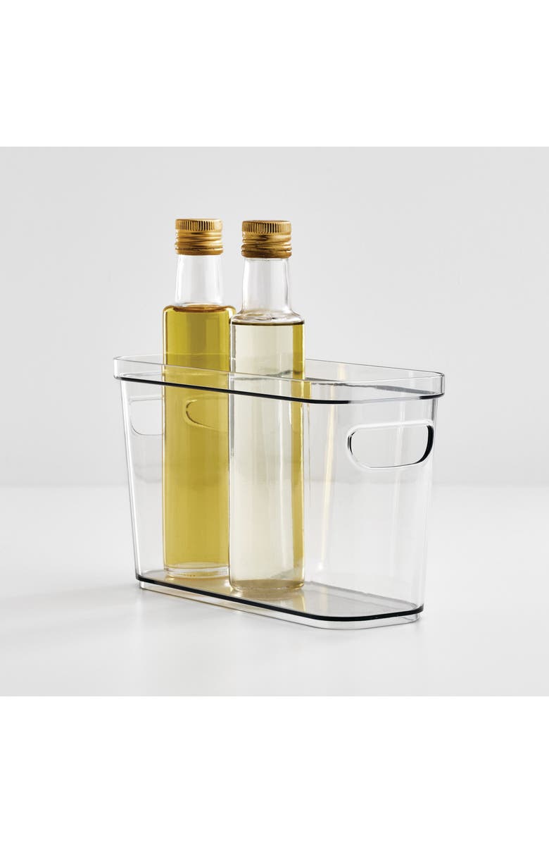 iDesign Plastic Pantry Bin for Kitchen Organizing - Set of 4 - Clear, Alternate, color, Clear/White