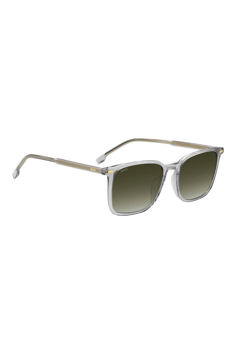 55mm Square Sunglasses, Alternate, color, GREY/ GREEN SHADED