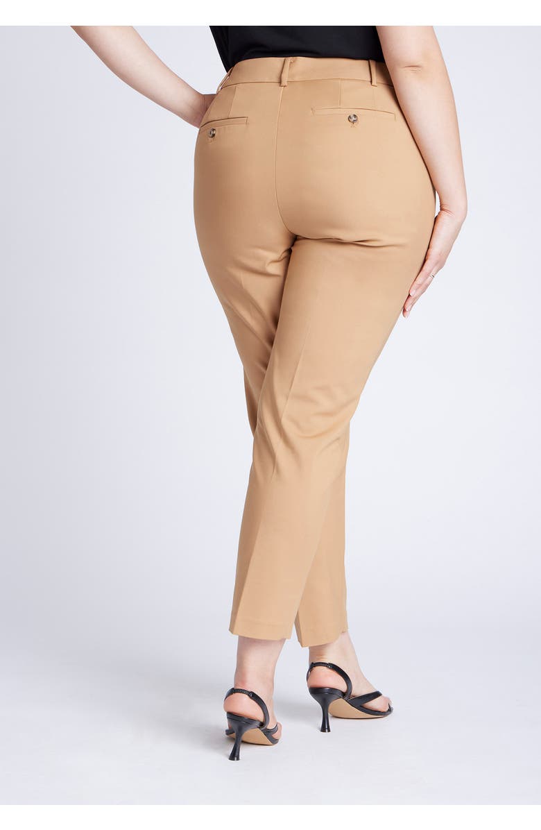 ELOQUII Kady Fit Double-Weave Pant, Alternate, color, Dune