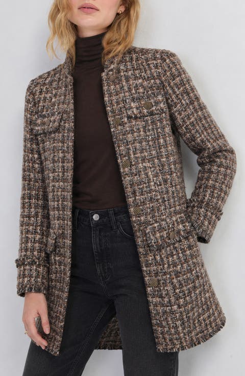 Mandarin Collar Long Coat